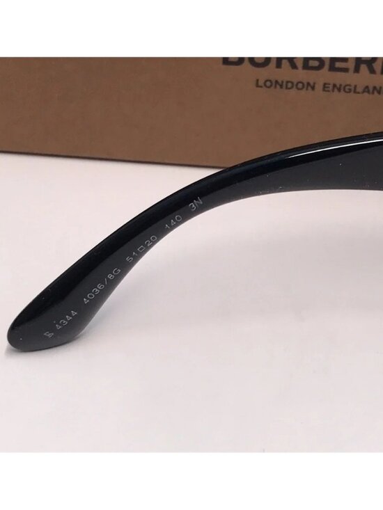New Authentic Burberry BE4344 8450 Black Sunglasses main image 11